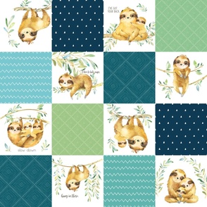 Sloth Baby Quilt Fabric, Wallpaper and Home Decor | Spoonflower